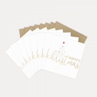 Embossed Trees Christmas Cards Pack of 8 By Caroline Gardner